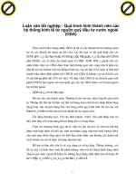 Luận văn tốt nghiệp : Quá trình hình thành nên các hệ thống kinh tế từ nguồn quỹ đầu tư nước ngoài (ODA) phần 1 pot