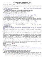 CÂU HỎI TRẮC NGHIỆM VẬT LÍ 12 PHẦN : SÓNG ÁNH SÁNG doc