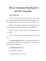 Thủ tục Chứng thực Hợp đồng cho ở nhờ nhà ở nông thôn pdf