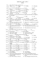 KIỂM TRA 1 TIẾT - LỚP 12 (ĐỀ 2) pptx