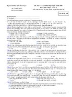 ĐỀ THI TUYỂN SINH ĐH_MÔN HÓA_KHỐI B_NĂM 2009_MÃ ĐỀ 269 docx