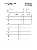 Đề thi trắc nghiệm cơ sở dữ liệu trường Cao Thắng -phần 3 pdf