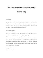 Bệnh học phụ khoa - Ung thư (K) nội mạc tử cung pot