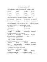 ĐỀ THI THỬ ĐẠI HỌC – SỐ 7 pps