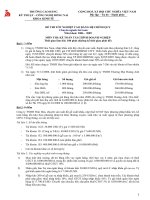 Đề thi tốt nghiệp chuyên ngành kế toán - Đề số 10 pptx