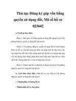 Thủ tục Đăng ký góp vốn bằng quyền sử dụng đất, Mã số hồ sơ 023642 ppt