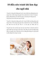10 điều nên tránh khi làm đẹp cho ngôi nhà pdf