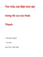 Tìm hiểu bài Một thời đạitrong thi ca của HoàiThanh doc