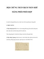 HỘI CHỨNG TRÀN DỊCH TRÀN KHÍ MÀNG PHỔI PHỐI HỢP potx