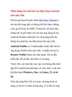Nhận thông tin cảnh báo của điện thoại Android trên máy tính ppt