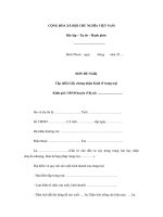 MẪU ĐƠN ĐỀ NGHỊ Cấp (đổi) Giấy chứng nhận Kinh tế trang trại pps