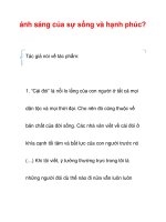 ánh sáng của sự sống và hạnh phúc? doc