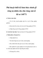 Phê duyệt thiết kế khai thác chính gỗ rừng tự nhiên cho chủ rừng; mã số hồ sơ 148771 pptx