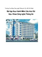 Bài tập thực hành Môn Cấu trúc dữ liệu - phần 1 pptx