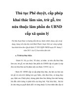 Thủ tục Phê duyệt, cấp phép khai thác lâm sản, trừ gỗ, tre nứa thuộc lâm phần do UBND cấp xã quản lý doc