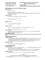 KÌ THI KHẢO SÁT CHẤT LƯỢNG LỚP 12 MÔN TOÁN KHỐI B và D - Trường THPT Lê Văn Hưu doc