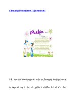 Cảm nhận về bài thơ 