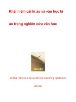 Khái niệm cái kì ảo và văn học kì ảo trong nghiên cứu văn học ppsx