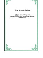Tiểu luận triết học: Quan điểm lịch sử cụ thể đối với quá trình phát triển KT pptx