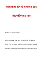 Hàn mặc tử và những câuthơ đầy ma lực potx