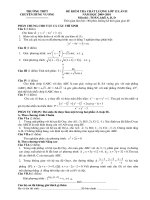 ĐỀ KIỂM TRA CHẤT LƯỢNG LỚP 12 LẦN 2 - TRƯỜNG THPT CHUYÊN HÙNG VƯƠNG ppt