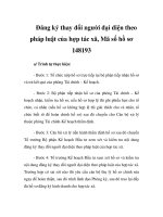 Đăng ký thay đổi người đại diện theo pháp luật của hợp tác xã, Mã số hồ sơ 148193 doc