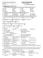 TEST ON ENGLISH - Tran Quy Cap Senior High School doc