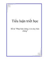 Tiểu luận triết học: Phép biện chứng và tư duy biện chứng docx