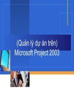 Quản lý dự án trên Microsoft Project 2003