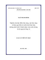 nghiên cứu đặc điểm lâm sàng, cận lâm sàng và hiệu quả điều trị miễn dịch đặc hiệu đường dưới lưỡi ở bệnh nhân viêm mũi dị ứng do dị nguyên lông vũ