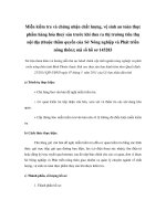 Miễn kiểm tra và chứng nhận chất lượng, vệ sinh an toàn thực phẩm hàng hóa thuỷ sản trước khi đưa ra thị trường tiêu thụ nội địa (thuộc thẩm quyền của Sở Nông nghiệp và Phát triển nông thôn); mã số hồ sơ 145283 ppt