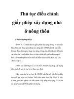 Thủ tục điều chỉnh giấy phép xây dựng nhà ở nông thôn pdf