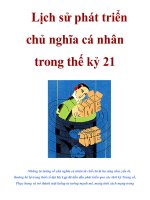 Lịch sử phát triển chủ nghĩa cá nhân trong thế kỷ 21 potx