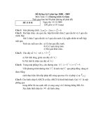 Đề thi học kỳ 1 năm học 2008 - 2009 môn toán 11 ppsx