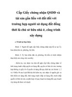 Cấp Giấy chứng nhận QSDĐ và tài sản gắn liền với đất đối với trường hợp người sử dụng đất đồng thời là chủ sở hữu nhà ở, công trình xây dựng ppt