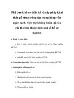 Phê duyệt hồ sơ thiết kế và cấp phép khai thác gỗ rừng trồng tập trung bằng vốn ngân sách, viện trợ không hoàn lại của các tổ chức thuộc tỉnh; mã số hồ sơ 022355 ppsx