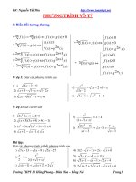 PHƯƠNG TRÌNH VÔ TỶ doc