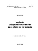 nghiên cứu ứng dụng phẫu thuật orringer trong điều trị ung thư thực quản
