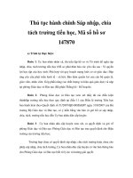 Thủ tục hành chính Sáp nhập, chia tách trường tiểu học, Mã số hồ sơ 147870 doc