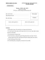 KÌ THI CHỌN HỌC SINH GIỎI HUYỆN NĂM HỌC 2008-2009 Môn thi: TIẾNG ANH LỚP 9 Huyện QUỲ CHÂU ppt