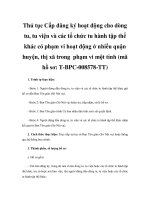 Thủ tục Cấp đăng ký hoạt động cho dòng tu, tu viện và các tổ chức tu hành tập thể khác có phạm vi hoạt động ở nhiều quận huyện, thị xã trong phạm vi một tỉnh (mã hồ sơ: T-BPC-008578-TT) doc