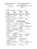 ĐỀ KIỂM TRA MÔN TIẾNG ANH 12 (HỆ 7 NĂM) - MÃ đề: 001 pps