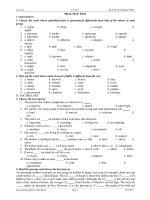 Bộ đề ôn thi tốt nghiệp TNKQ - PRACTICE TEST I pdf