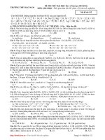 Đề thi thử ĐH môn hóa lần 1_THPT Sao Nam_2011 pptx