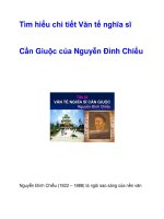 Tìm hiểu chi tiết Văn tế nghĩa sĩ Cần Giuộc pdf