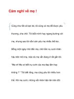 Cảm nghĩ về mẹ ! potx