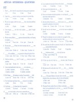 Trắc nghiệm luyện thi đại học chuyên đề ngữ pháp tiếng anh - test 117-124 potx