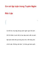 Cơ sở lập luận trong Tuyên Ngôn Độc Lập pot