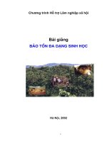 Bài giảng bảo tồn đa dạng sinh học part 1 pot