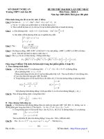 ĐỀ THI THỬ ĐẠI HỌC LẦN THỨ NHẤT Môn Toán – Khối A - Trường THPT Anh Sơn III pdf